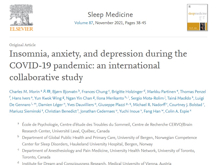 Read more about the article Die ICOSS 1 Umfrage ist ausgewertet, die Studie zu “Schlaflosigkeit, Angstzustände und Depressionen während der COVID-19-Pandemie” ist Online